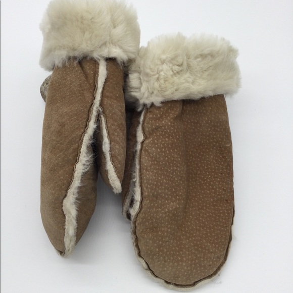 Wilson Leather Shearling Suede Mittens